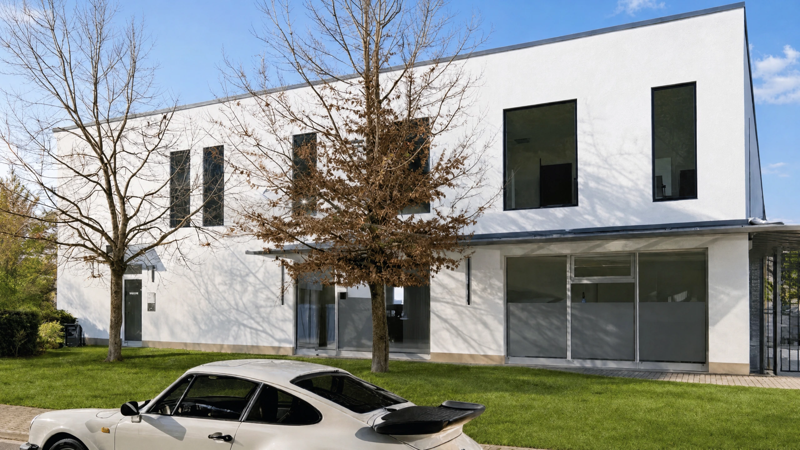Noack Immobilien Heroaufnahme mit modernem Wohn- und Bürogebäude